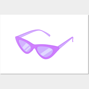 Light purple sunglasses Posters and Art